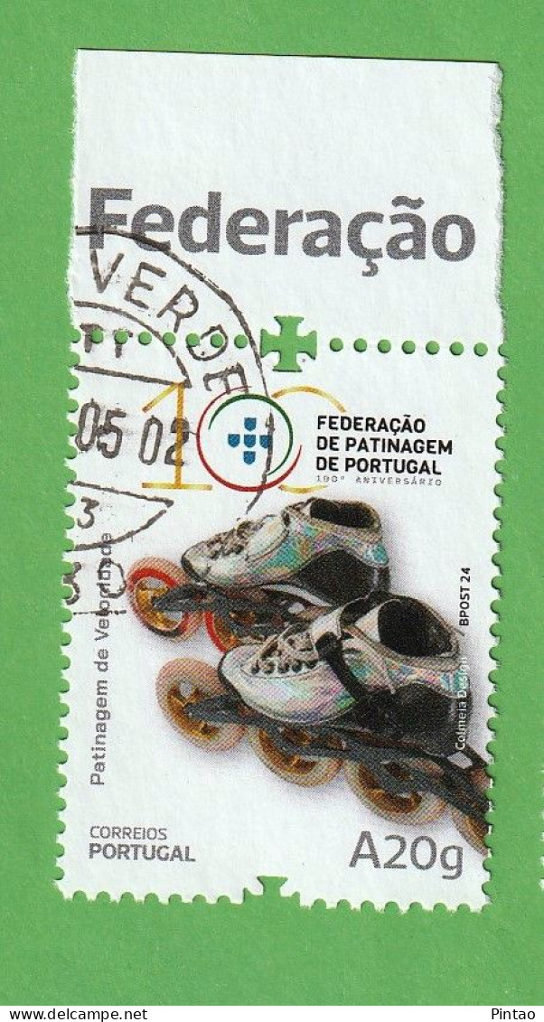 PTS14848- PORTUGAL 2024- USD (CENTENÁRIO Da FEDERAÇÃO PORTUGUESA De PATINAGEM) - Usados