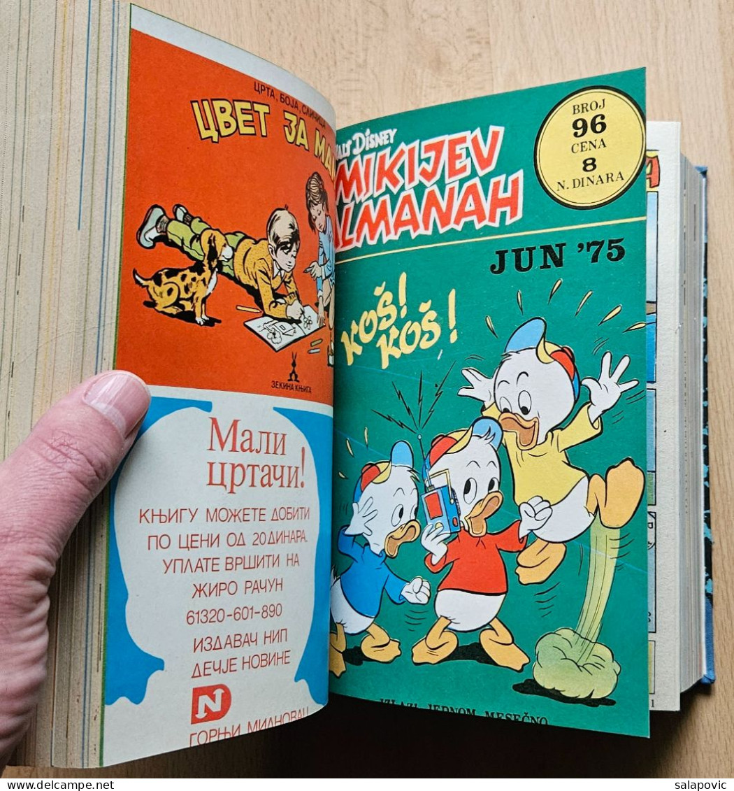 MIKIJEV ALMANAH 12 numbers bound 91 - 102, Vintage Comic Book Yugoslavia Yugoslavian Mickey Mouse Disney Comics
