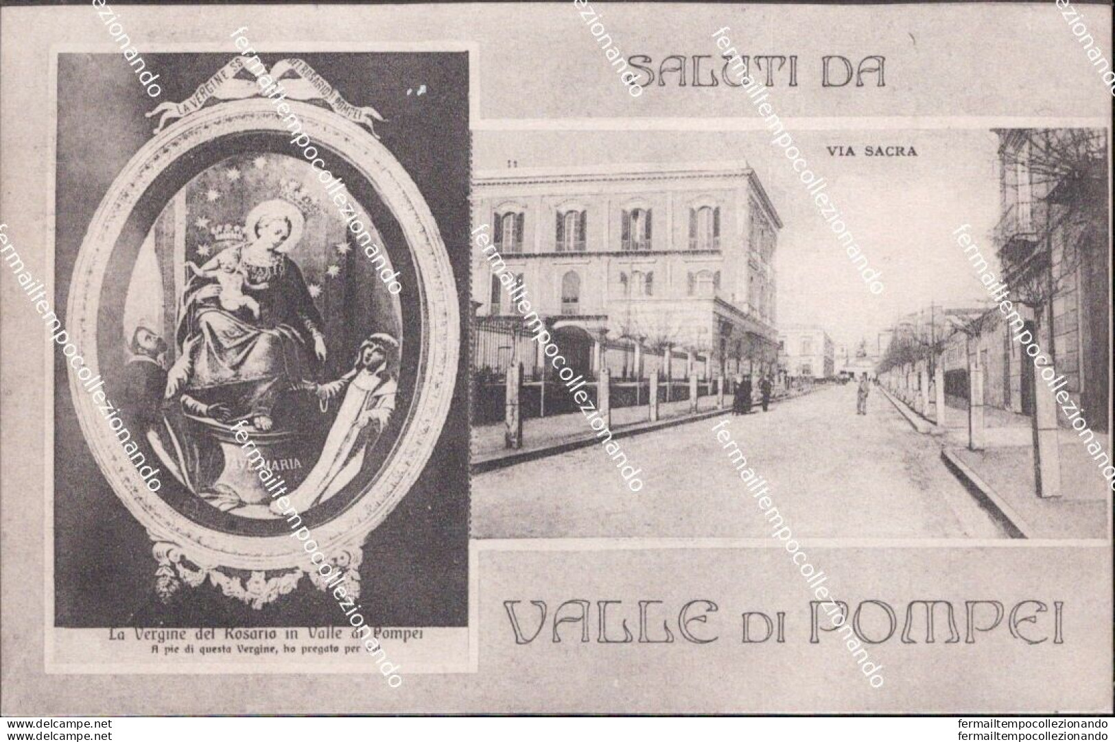 Af779 Cartolina Saluti Da Valle Di Pompei Provincia Di Napoli Campania - Napoli (Neapel)
