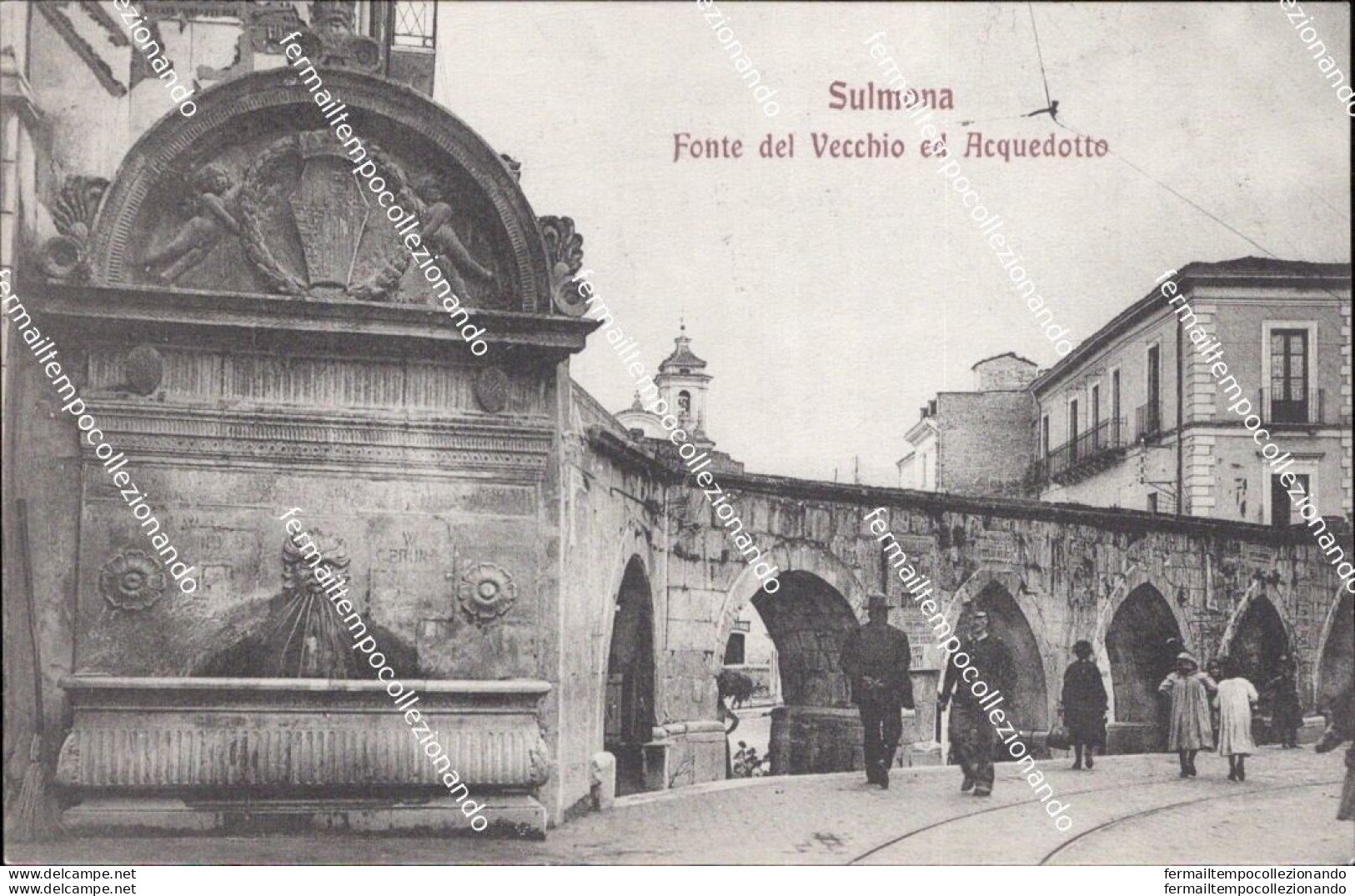 Af781 Cartolina Sulmona Ponte Del Vecchio Ed Acquedotto L'aquila Abruzzo - L'Aquila