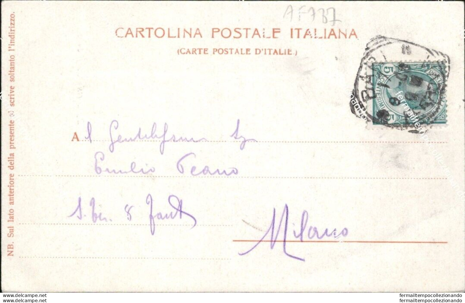 Af787 Cartolina Bari Citta' 20 Cortile S.nicola 1908 - Bari