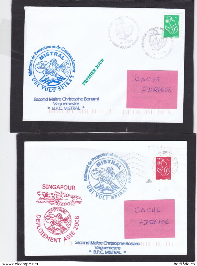 BATIMENT MISTRAL " L9013" LOT DE 23 ENVELOPPES AYANT VOYAGEES (VOIR SCANS) +1 C.P. - Commemorative Postmarks