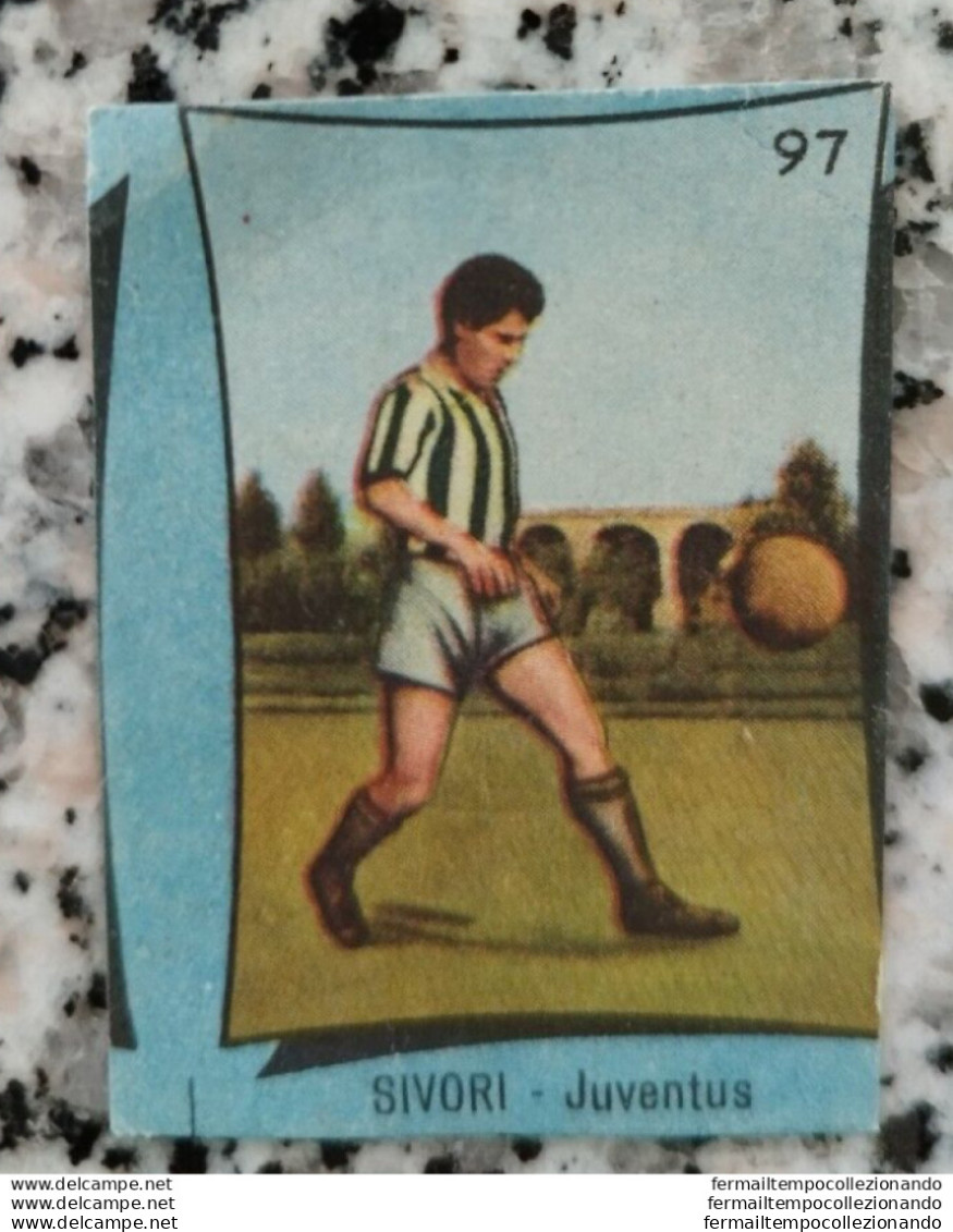 Bh Figurina Cartonata Sticker 97 Omar Sivori Calcio Juventus Edizione Nannina - Autres & Non Classés