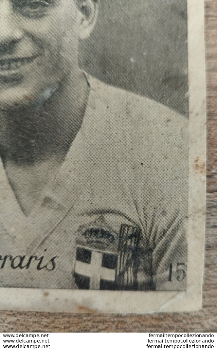 bh7 rara figurina calcio  anteguerra ferraris roma italia 1934 edi.vecchi milano