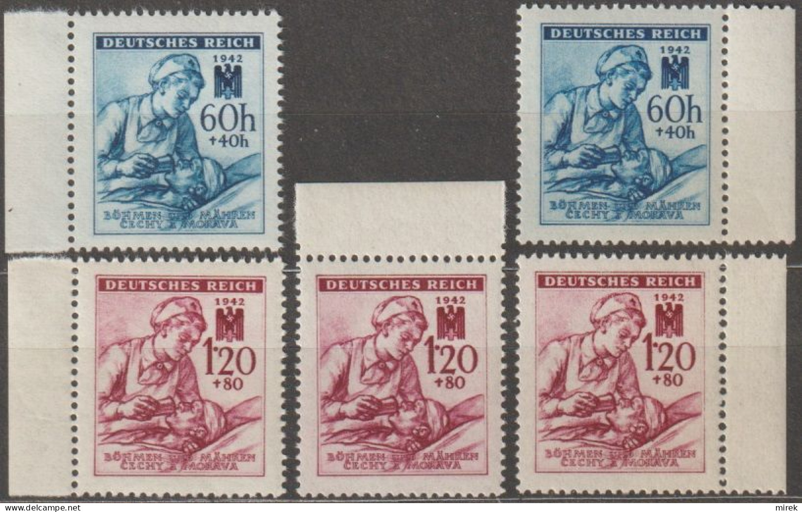 02/ Pof. 100-101, Border Stamps - Ongebruikt