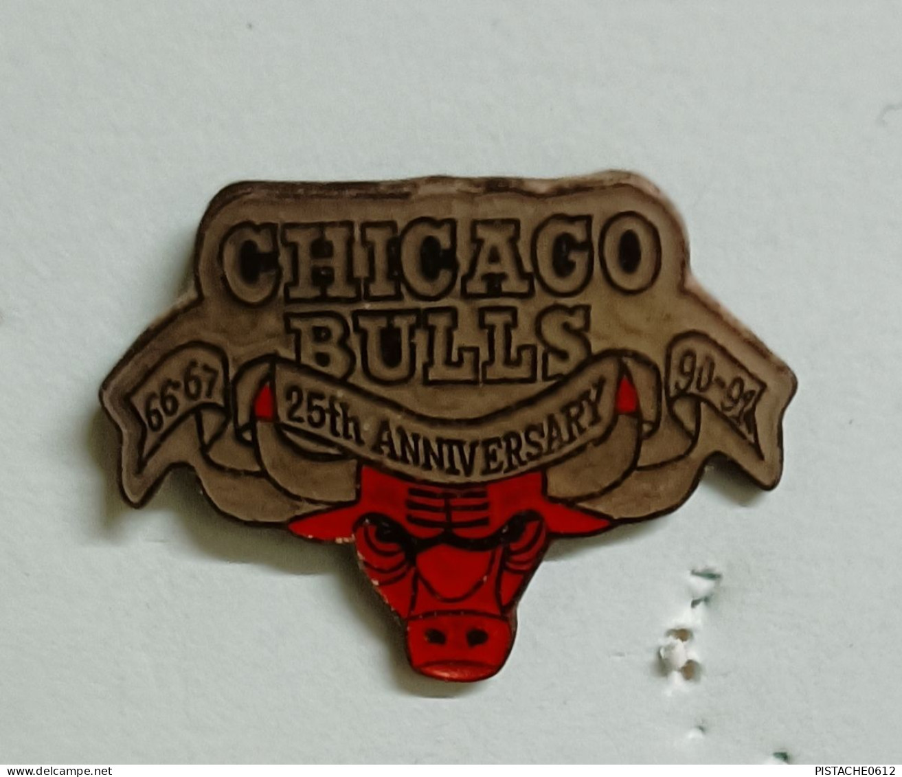 Pin's Basket Chicago Bulls 25 Th Anniversary - Basketball