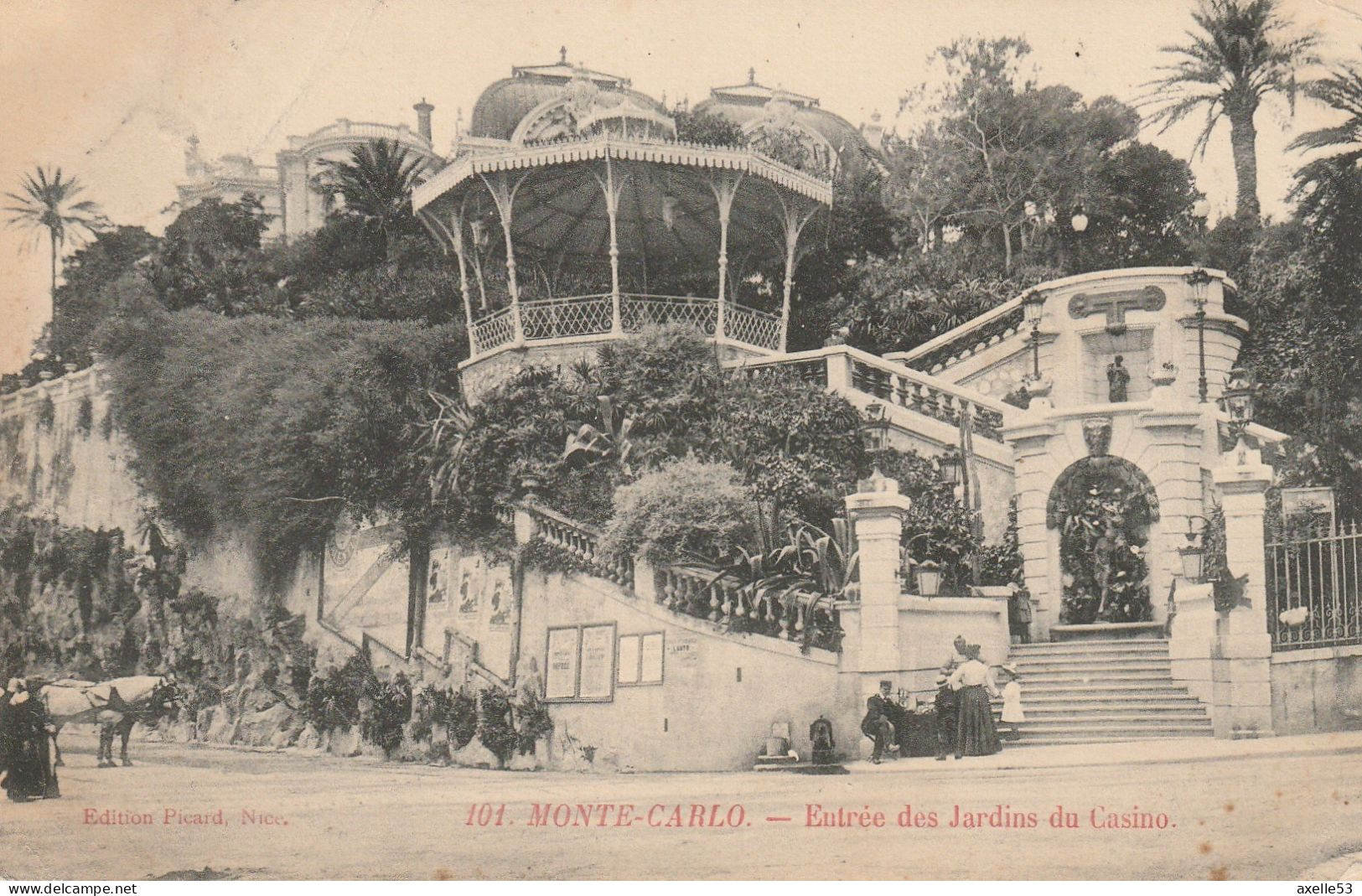 Monaco (10351) Monté-Carlo - Jardin Du Casino + Entrée Des Jardins Du Casino - Monte-Carlo