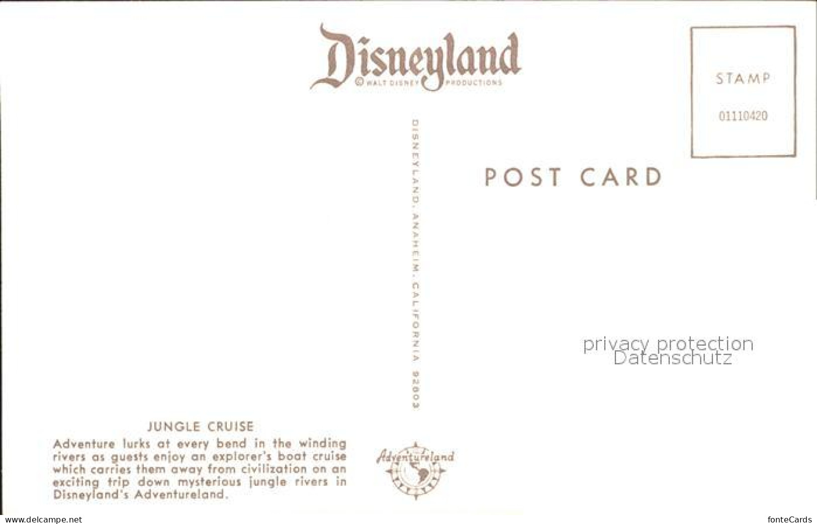 11767024 Disneyland_California Jungle Cruise Nilpferd Boot  - Other & Unclassified