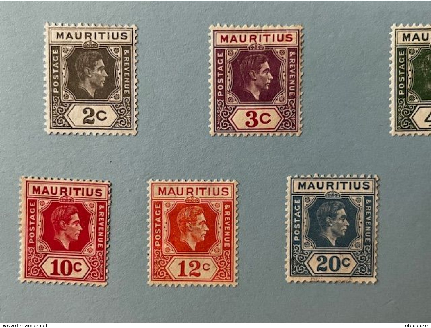 Timbres Ile Maurice 1938 (planche De 9 Timbres) - Mauritius (1968-...)