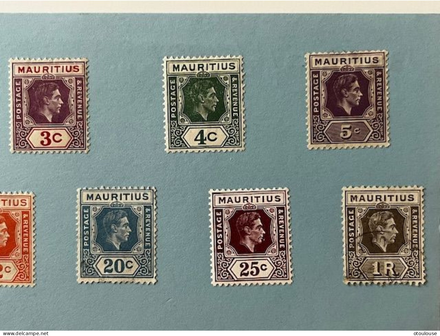 Timbres Ile Maurice 1938 (planche De 9 Timbres) - Maurice (1968-...)