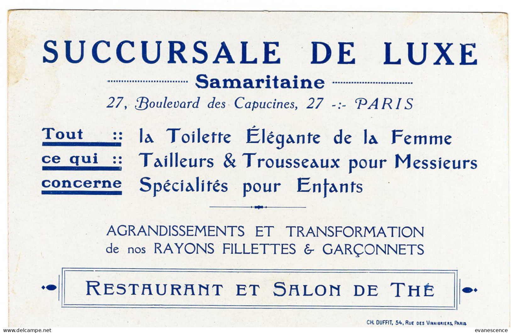 Benjamin Rabier :  Prodigalité :  Avec PUB Samaritaine   ///  Ref. Mai 24 ///  N° 29.630 - Rabier, B.