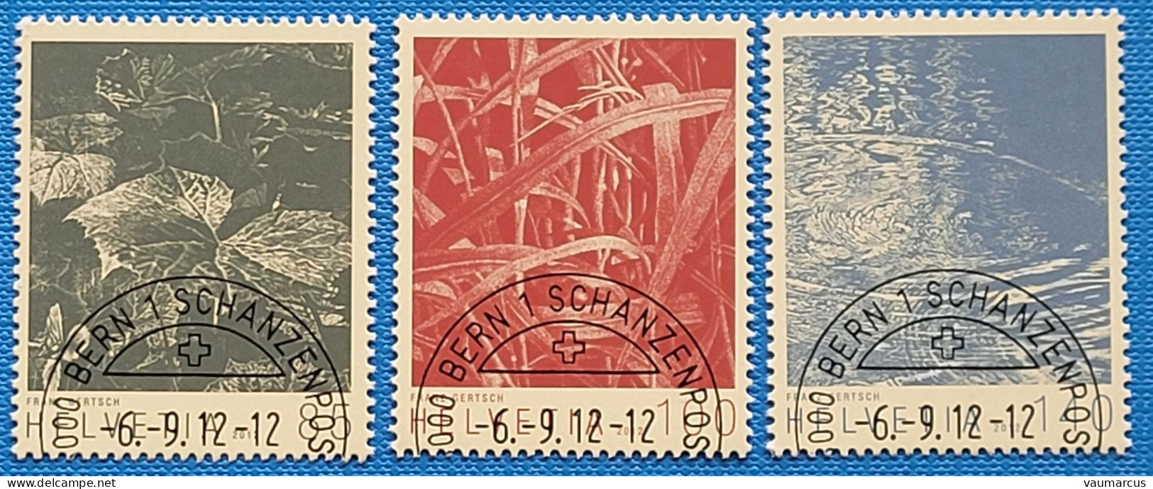 2012 Zu 1441-43 / Mi 2265-67 / YT 2194-96 ART Franz Gertsch Obl. - Used Stamps