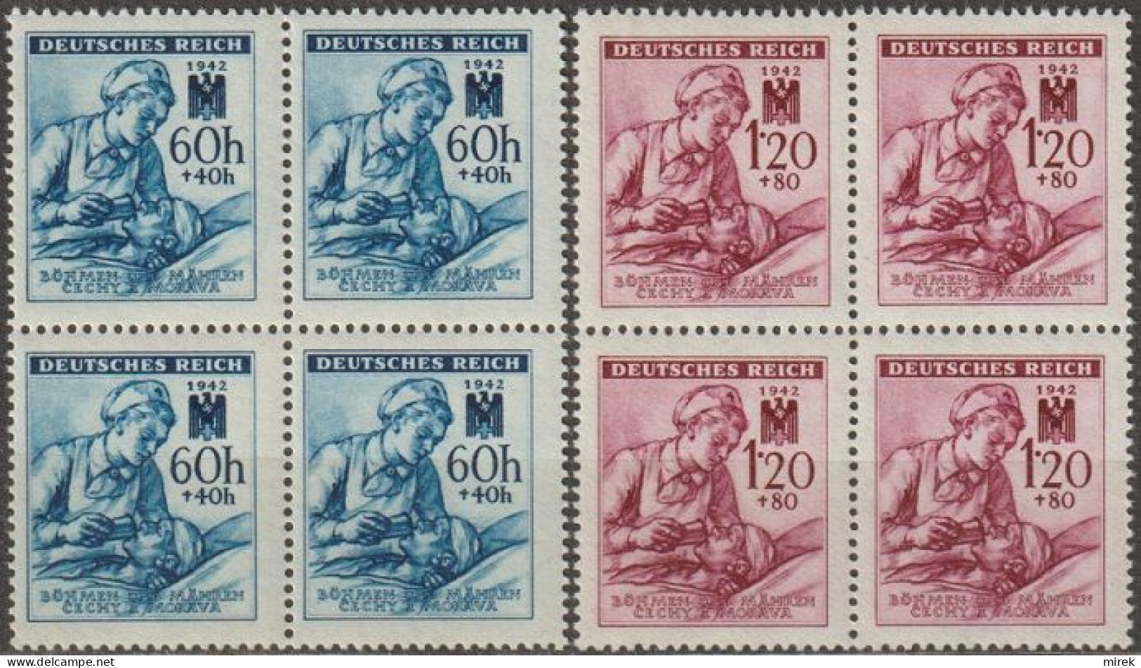 05/ Pof. 100-101, 4-blocks - Unused Stamps