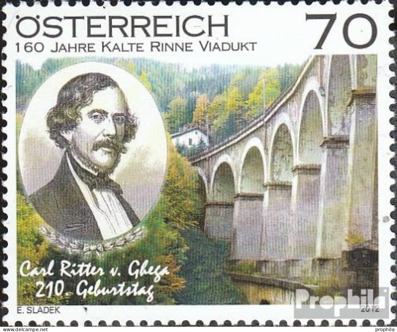 Österreich 2973 (kompl.Ausg.) Postfrisch 2012 Ritter Von Ghega - Semmeringbahn - Ongebruikt