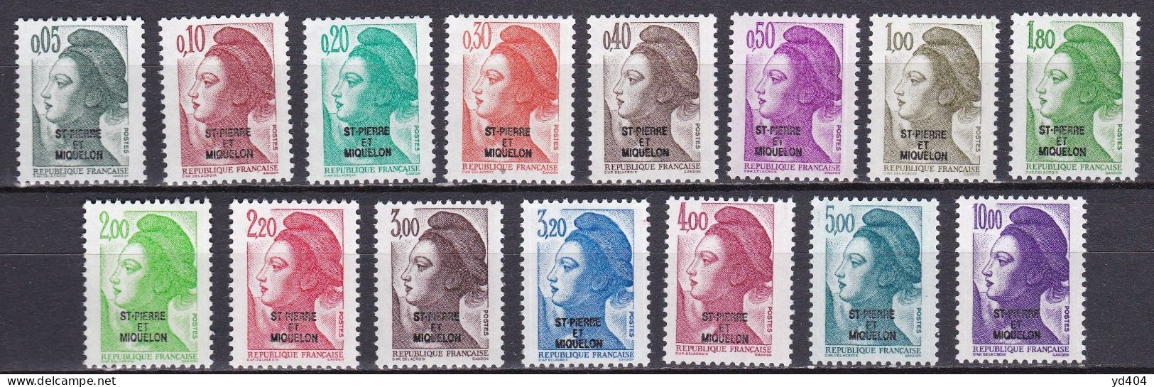 PM-210 – ST PIERRE & MIQUELON – 1986 – DEFINITIVE ISSUE – Y&T # 455/69 MNH 18 € - Unused Stamps