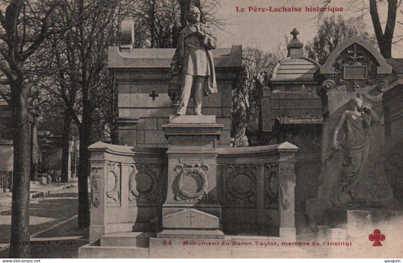 CPA - PARIS - Cimetière PÈRE-LACHAISE - Monument De Baron TAYLOR Membre De L'Institut - Edition C.C.C.C - Statuen