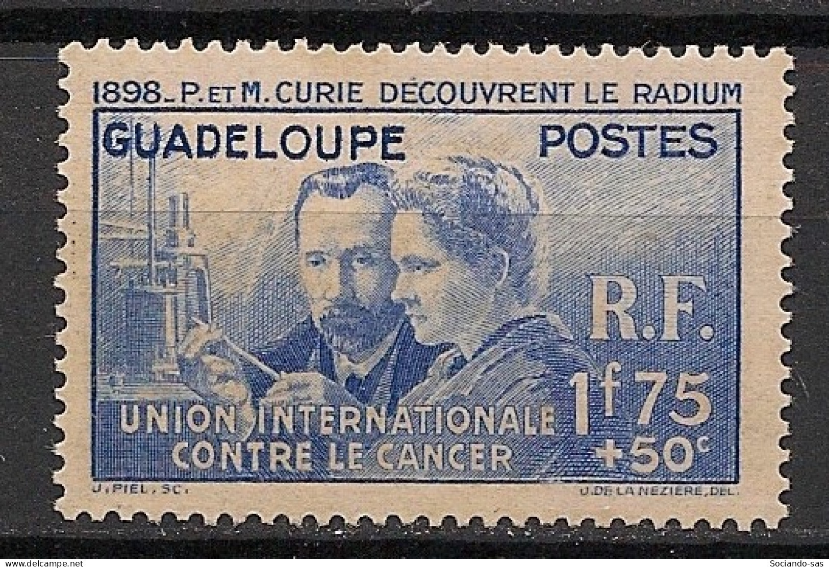 GUADELOUPE - 1938 - N°YT. 139 - Marie Curie - Neuf Luxe ** / MNH / Postfrisch - Ungebraucht