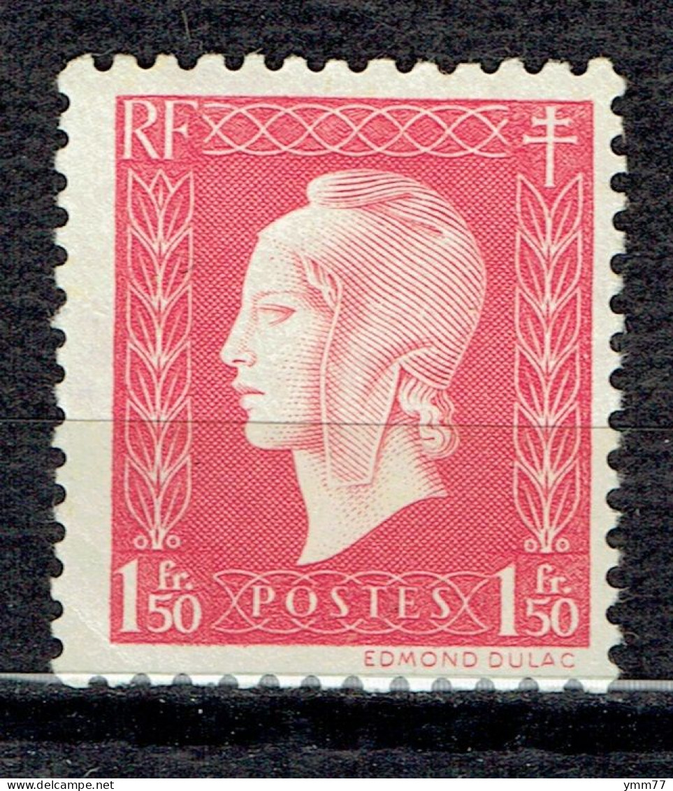 1,50 F Groseille Marianne De Dulac Série De Londres - 1944-45 Marianne De Dulac