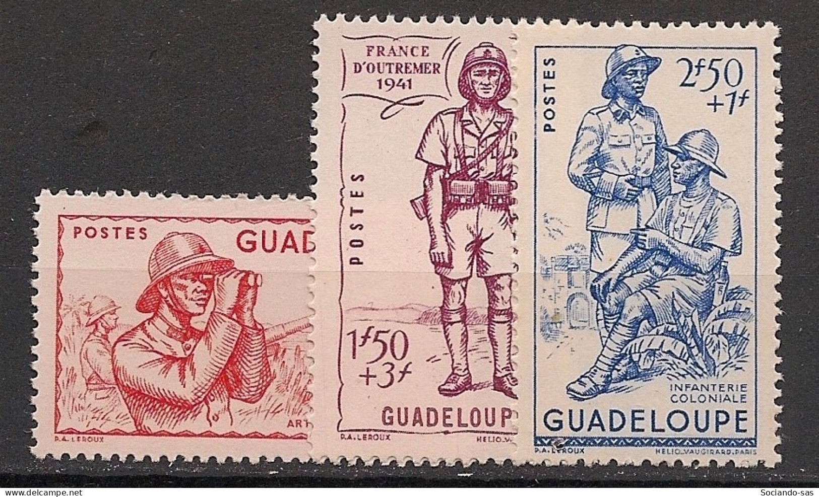 GUADELOUPE - 1941 - N°YT. 158 à 160 - Défense De L'Empire - Série Complète - Neuf Luxe ** / MNH / Postfrisch - Neufs