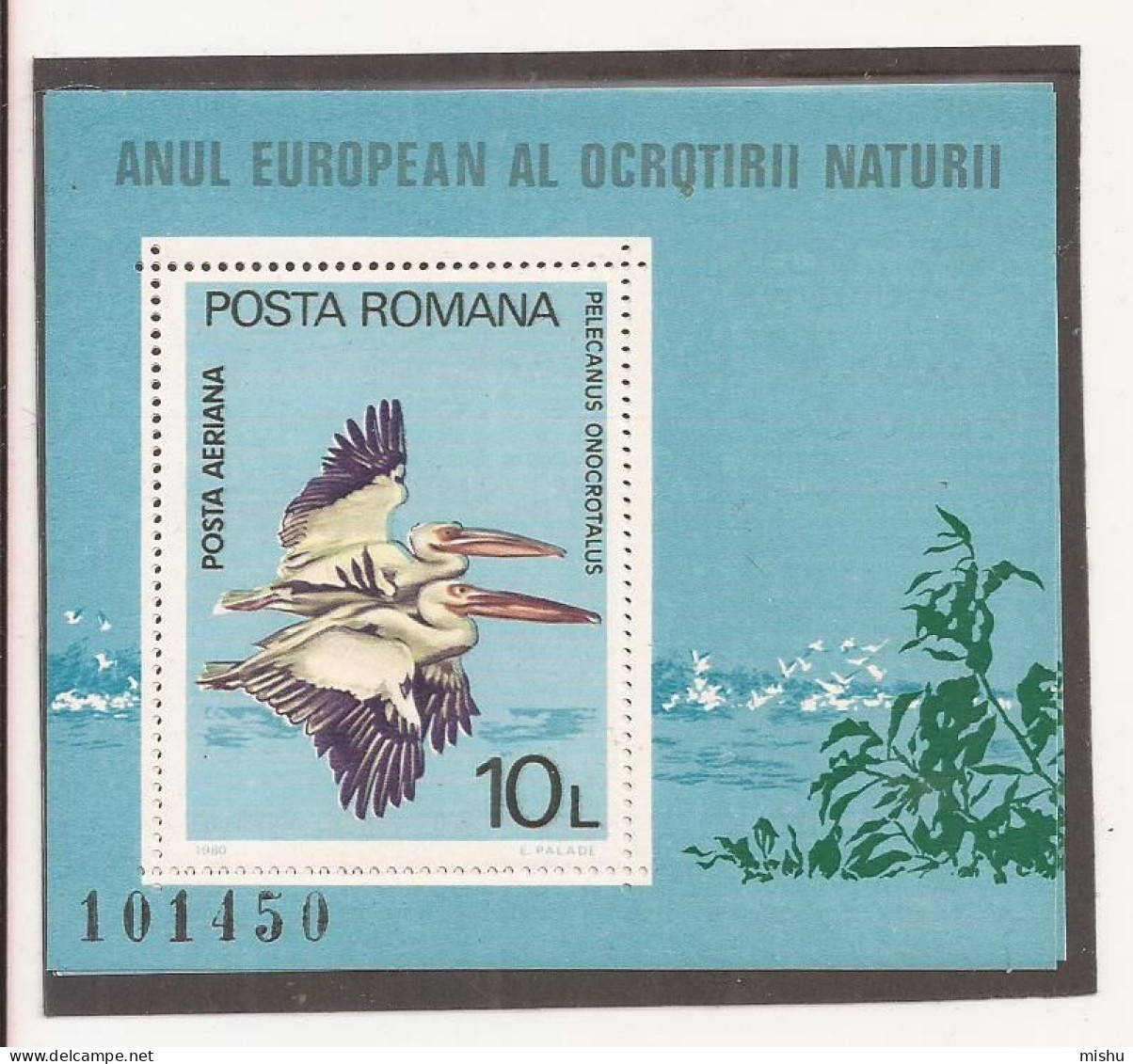 LP 1005 Romania -1980- Anul European Al Ocrotirii Naturii, Colita Dantelata - Other & Unclassified
