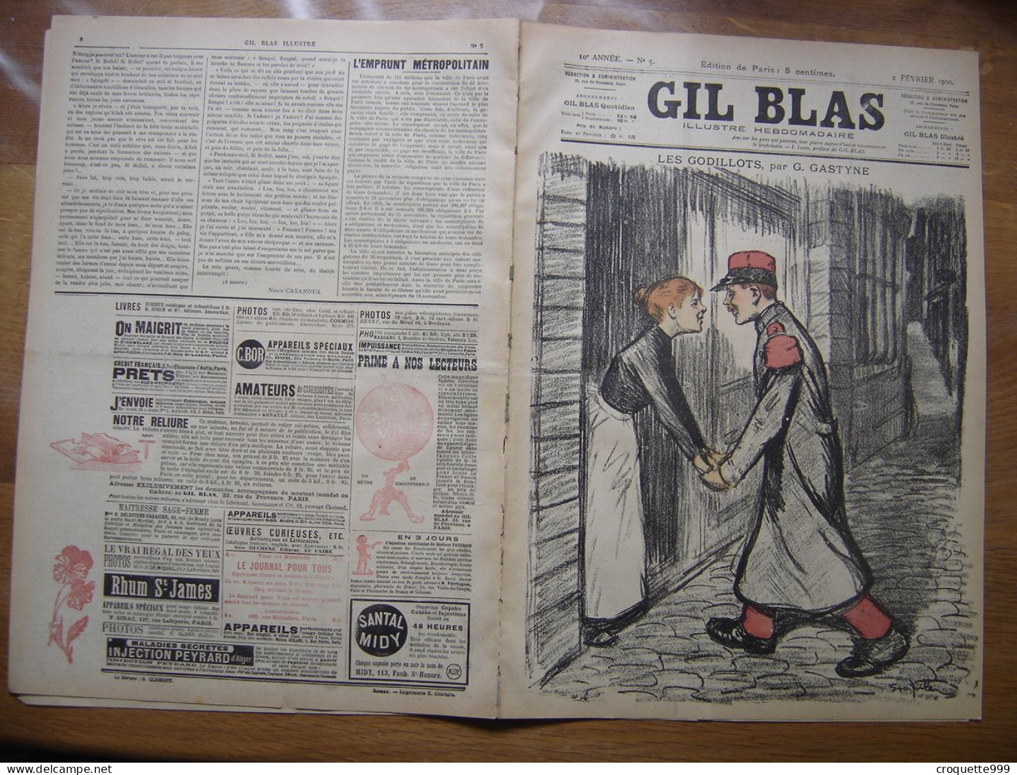 1900 GIL BLAS 5 Steinlen Hyp Balluriau - Otros & Sin Clasificación