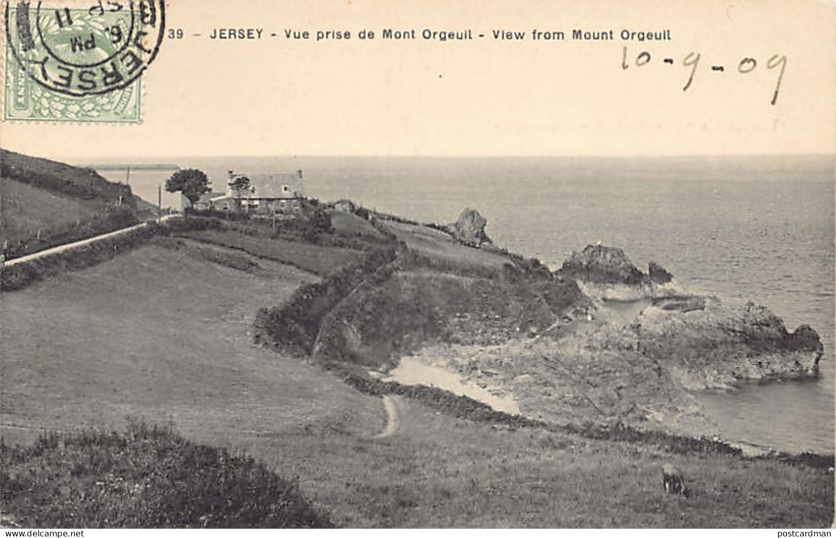Jersey - View From Mont Orgueil - Publ. Unknwon 39 - Otros & Sin Clasificación