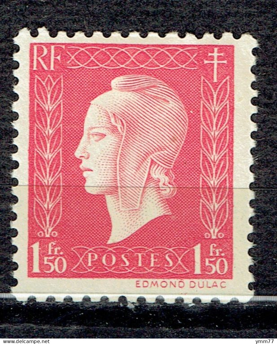 1,50 F Groseille Marianne De Dulac Série De Londres - 1944-45 Marianne Van Dulac