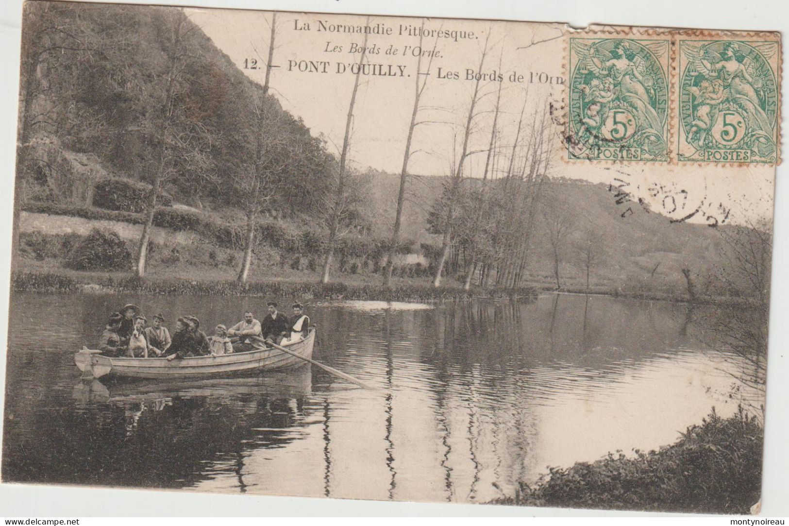 DEF : Calvados : PONT D ' OUILLY : Vue Barque - Pont D'Ouilly