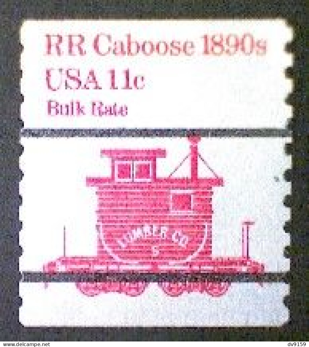 United States, Scott #1905a, Used(o), 1984 Coil, Transportation Series: Caboose Of 1890s, 11¢, Red - Gebraucht