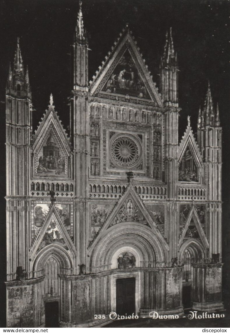 AD203 Orvieto (Terni) - Cattedrale Duomo - La Facciata - Notturno Notte Nuit Night Nacht Noche / Non Viaggiata - Sonstige & Ohne Zuordnung