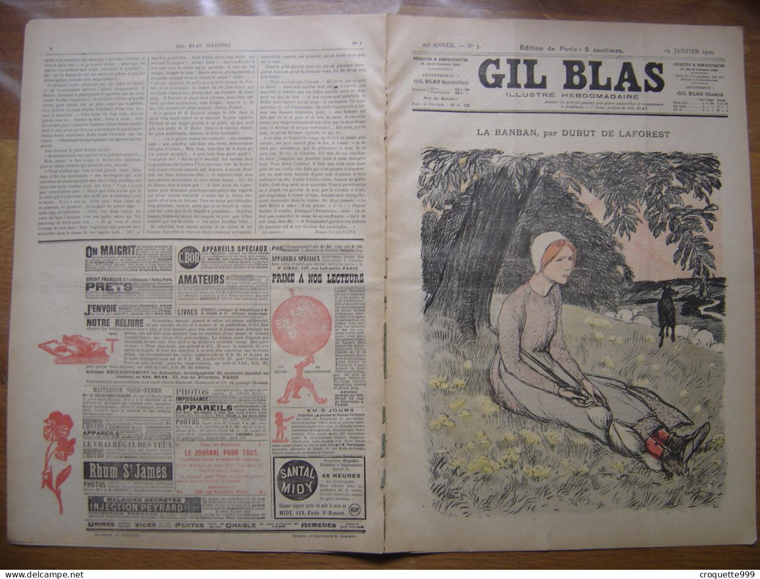 1900 GIL BLAS 3 Steinlen Hyp Balluriau - Other & Unclassified