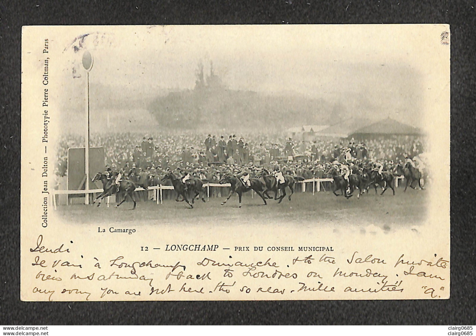 SPORT - HIPPISME - LONGCHAMP - PRIX DU CONSEIL MUNICIPAL - La Camargo - 1904 - RARE - Horse Show
