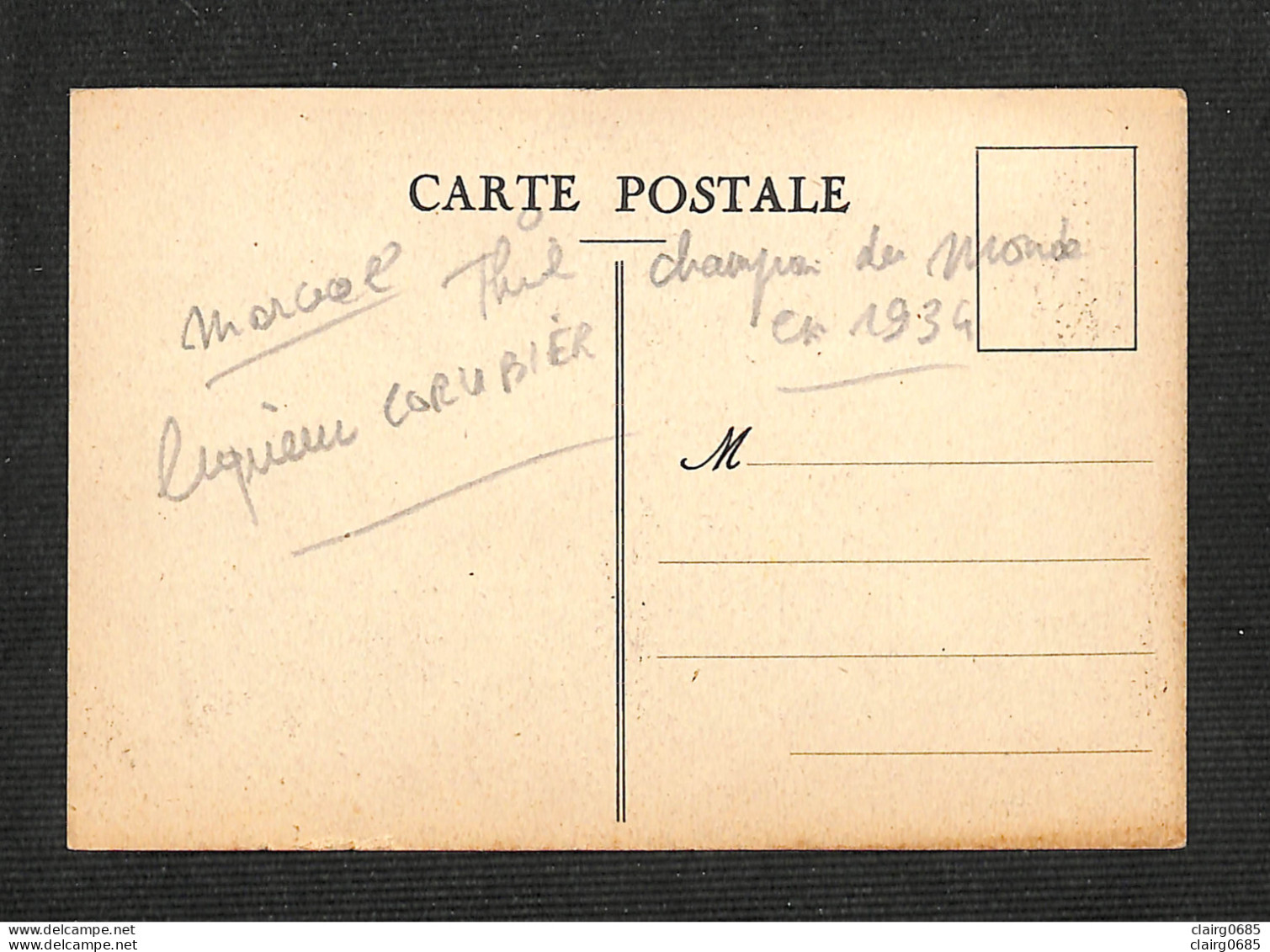 SPORTS - BOXE - Marcel THIL - Champion Du Monde 1934 - Boksen