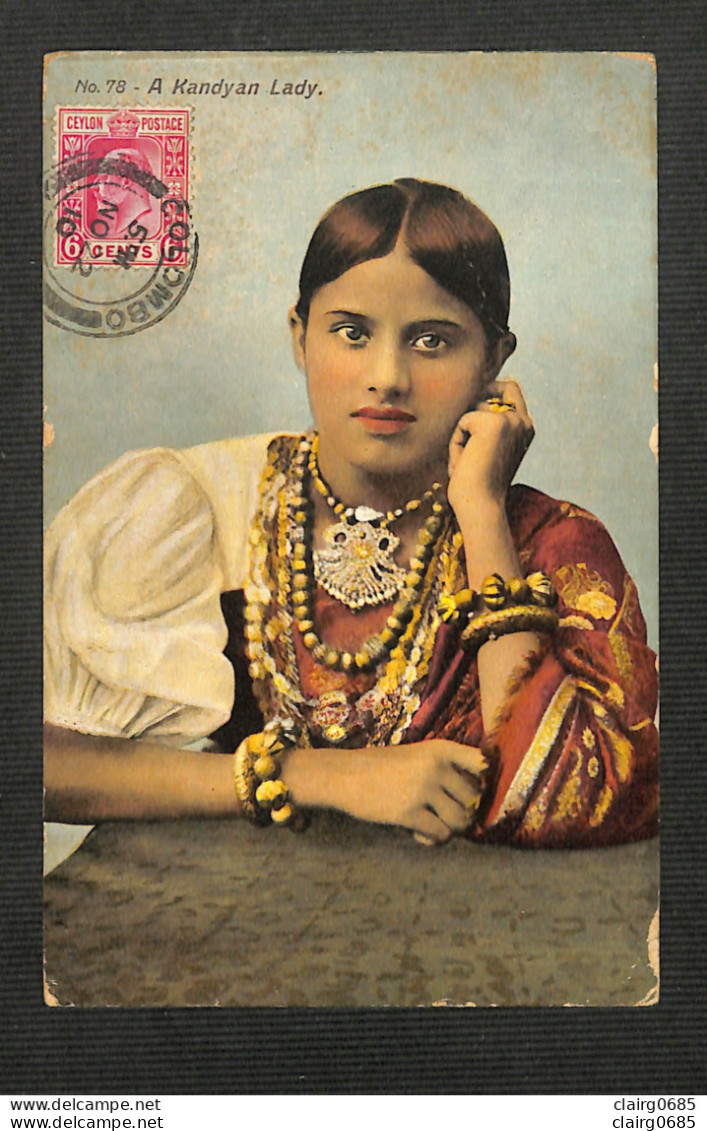 SRI-LANKA - CEYLAN - A Kandyan Lady - N° 78 - 1910 - Sri Lanka (Ceilán)