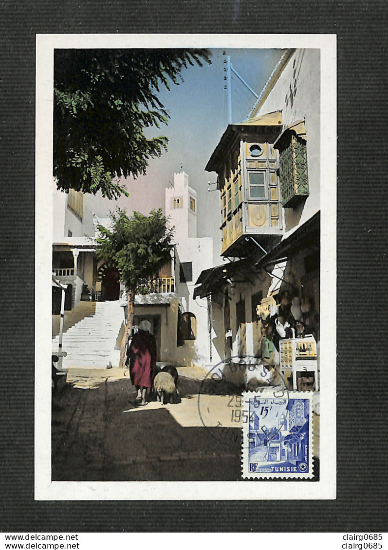 TUNISIE - Carte Maximum 1954 - SIDI BOU SAID - Le Café Maure - Other & Unclassified