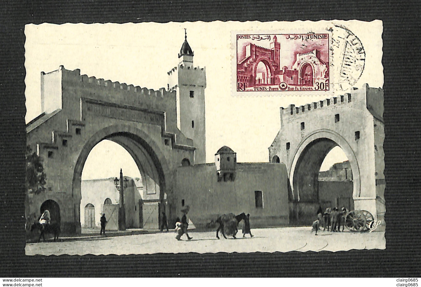 TUNISIE - Carte Maximum 1954 - TUNIS - Bab El Kadra - Tunisia