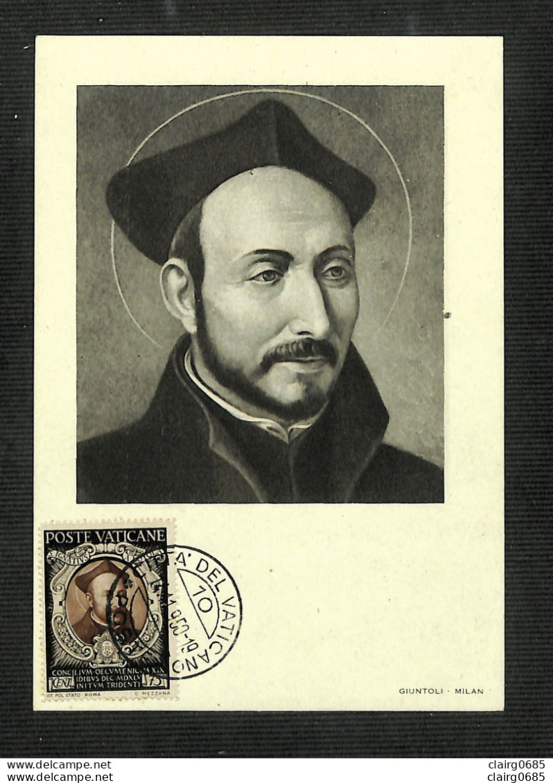 VATICAN - POSTE VATICANE - Carte MAXIMUM 1950 - SAINT IGNACE DE LOYOLA - Maximumkarten (MC)