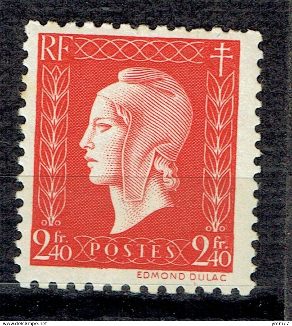 2,40 F Rouge Marianne De Dulac Série De Londres - 1944-45 Marianne Of Dulac