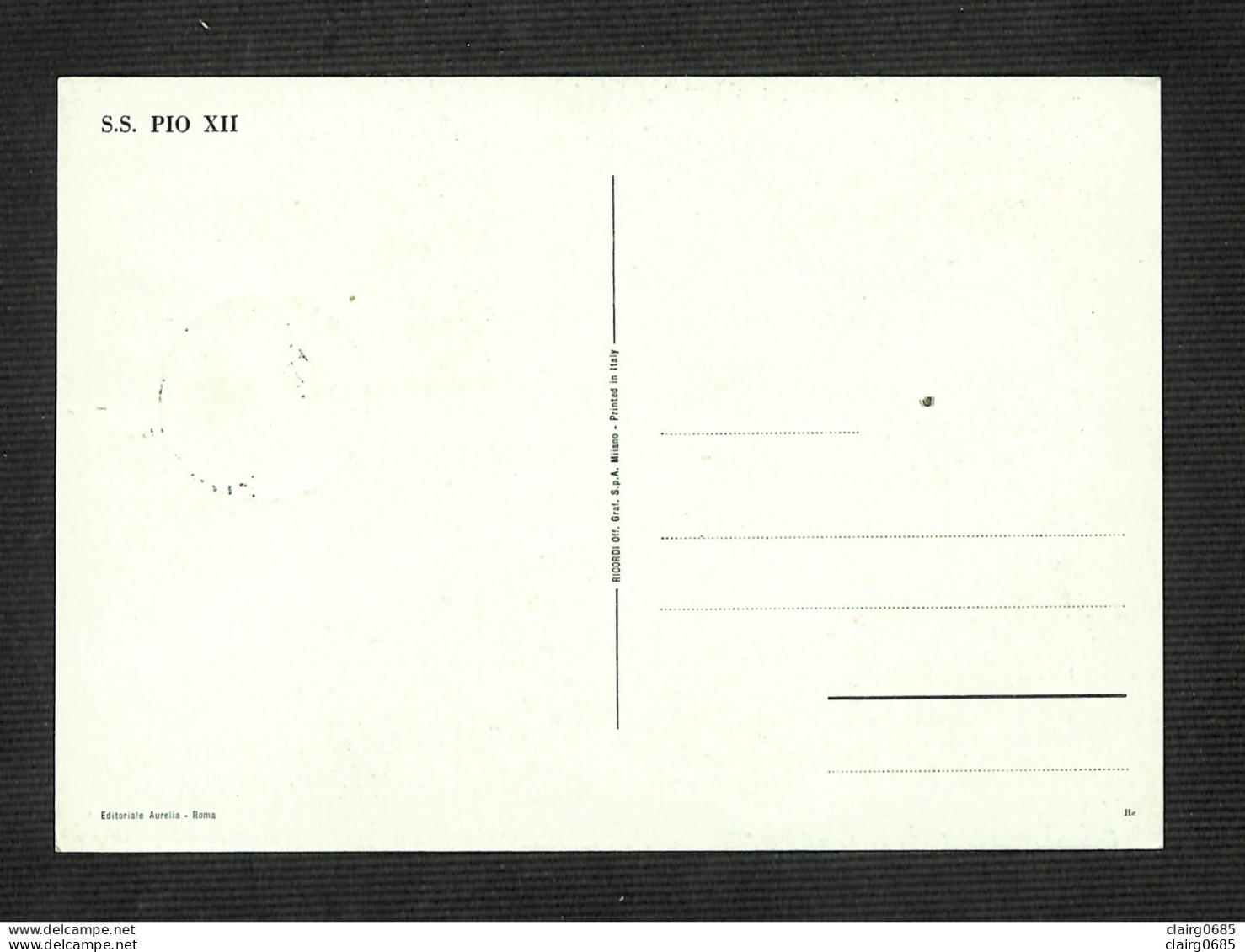 VATICAN - POSTE VATICANE - Carte MAXIMUM 1957 - PIE XII - Cartas Máxima