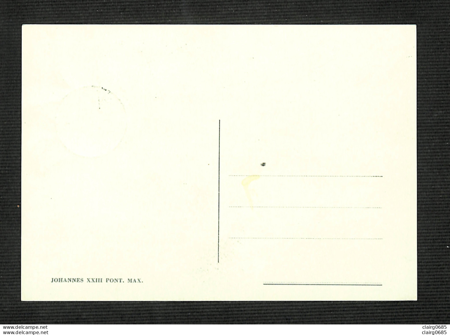 VATICAN - POSTE VATICANE - Carte MAXIMUM 1962 - JOANNIS XXIII - Maximumkarten (MC)