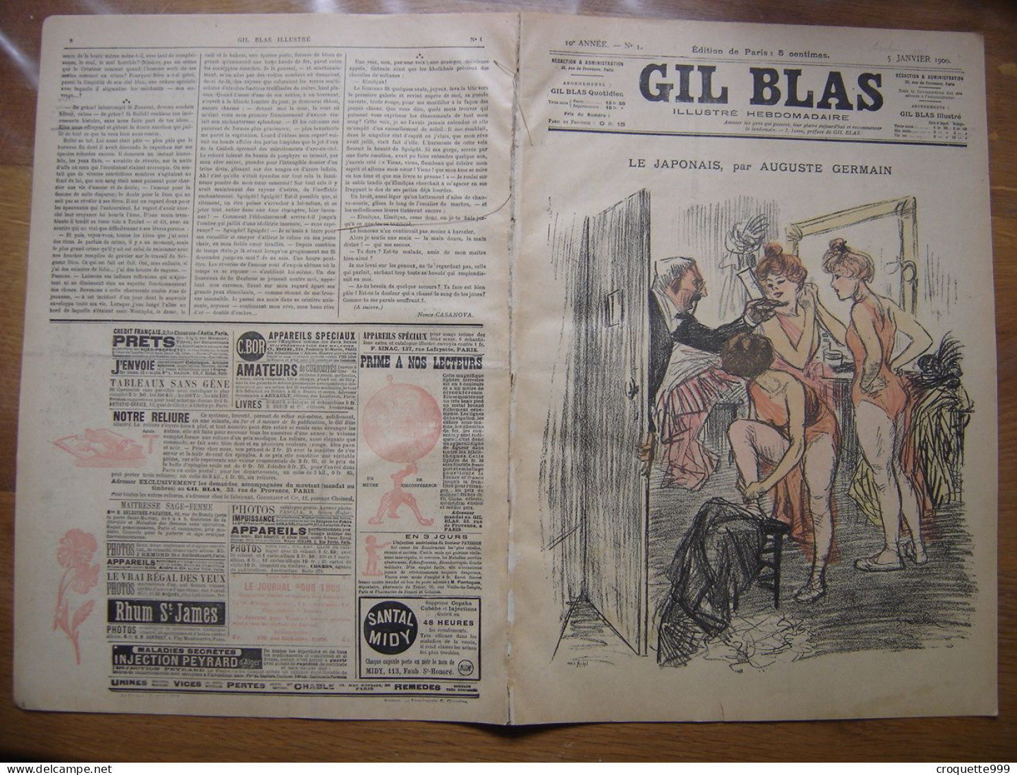 1900 GIL BLAS 1 Steinlen Hyp Balluriau - Andere & Zonder Classificatie