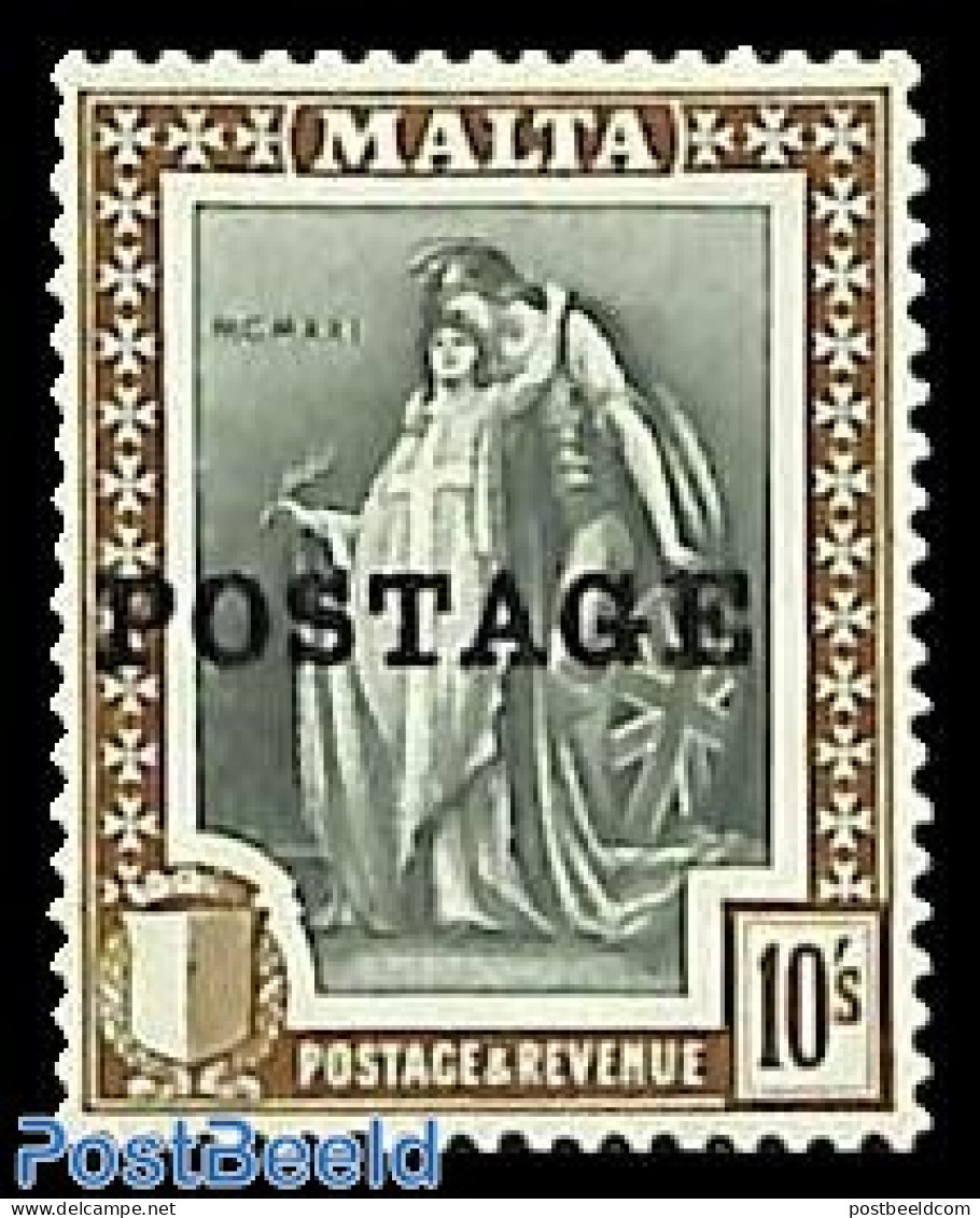 Malta 1926 10Sh, Stamp Out Of Set, Unused (hinged) - Malte