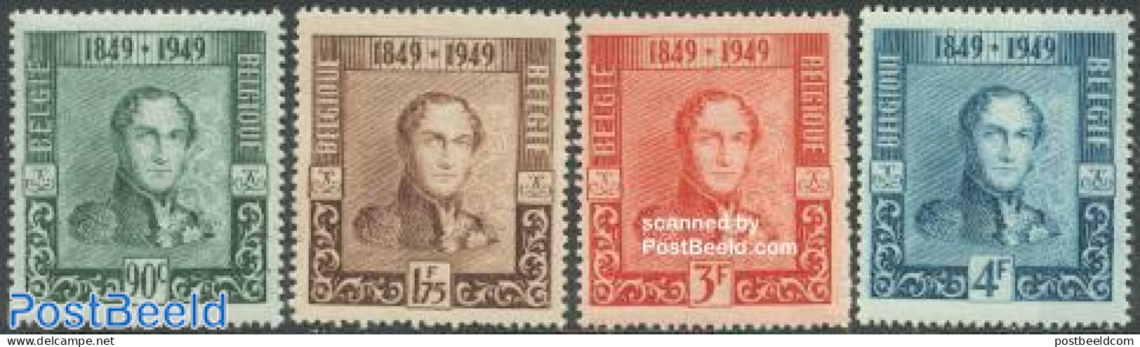 Belgium 1949 Stamp Centenary 4v, Unused (hinged), Stamps On Stamps - Unused Stamps