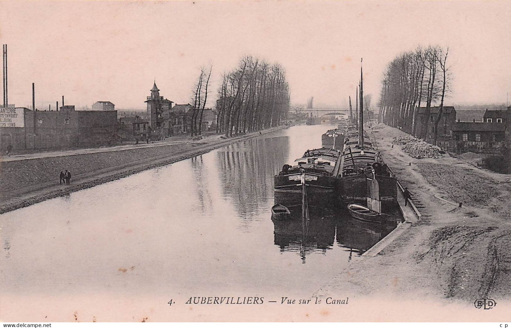 Aubervilliers -  Vue Sur Canal - Peniches  -   CPA °J - Aubervilliers