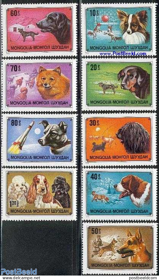 Mongolia 1978 Dogs 9v, Mint NH, Nature - Dogs - Mongolie