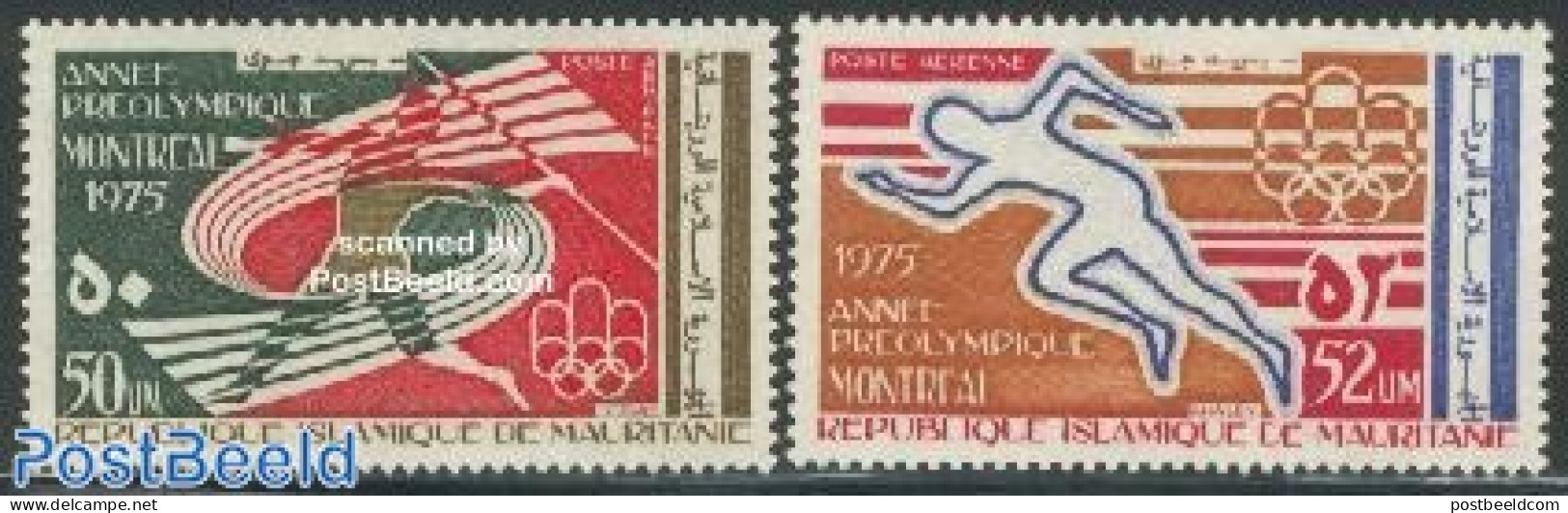 Mauritania 1975 Pre Olympics 2v, Mint NH, Sport - Athletics - Olympic Games - Athletics