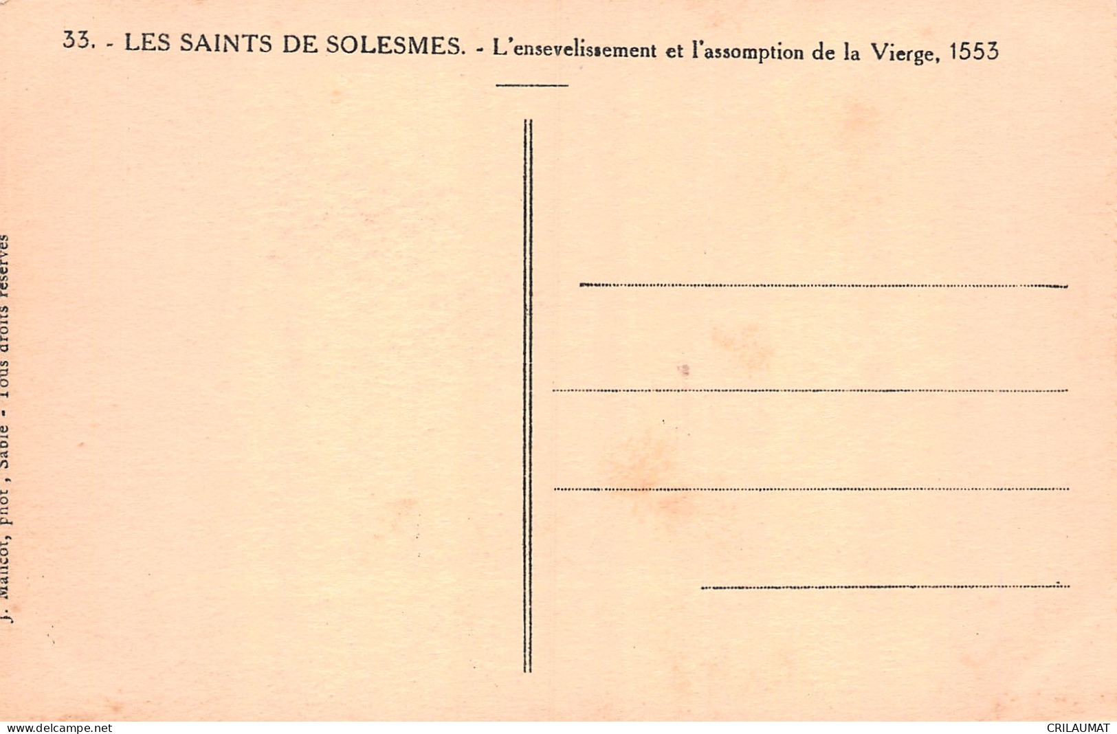 59-SOLESMES-N°T5104-D/0015 - Solesmes