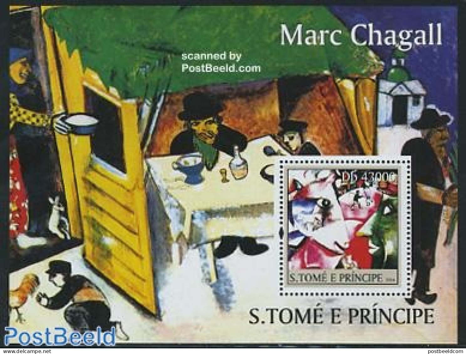 Sao Tome/Principe 2004 Marc Chagall S/s, Mint NH, Art - Modern Art (1850-present) - Paintings - Sao Tome Et Principe