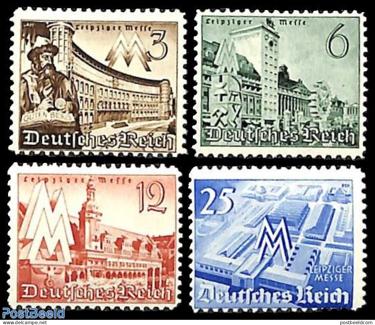 Germany, Empire 1940 Leipzig Spring Fair 4v, Mint NH, Various - Export & Trade - Fairs - Art - Printing - Ungebraucht