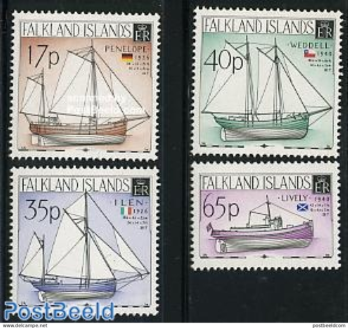 Falkland Islands 1998 Sailing Ships 4v, Mint NH, Transport - Ships And Boats - Ships